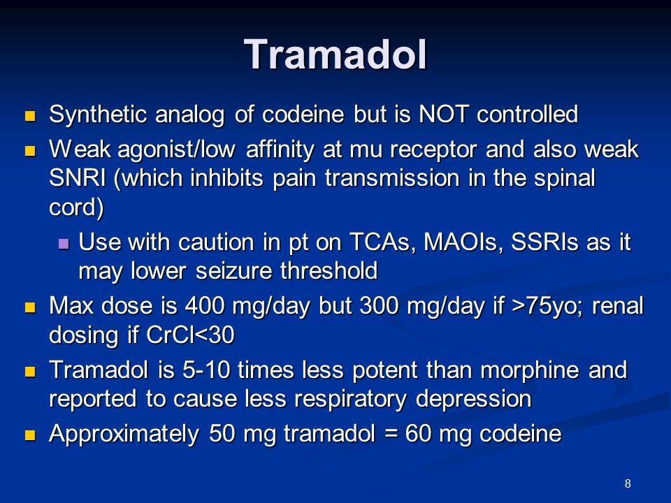 tramadol use with codeine allergy